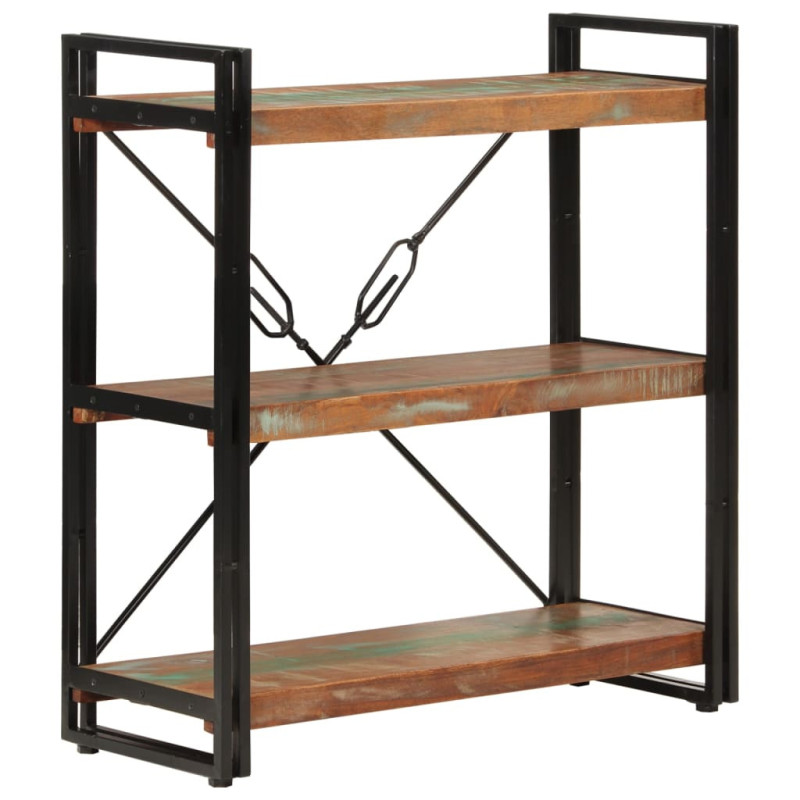 Bibliotecă compactă, din lemn masiv reciclat, cu 3 rafturi, 77x30x80 cm, handmade Bibliotecă compactă, din lemn masiv reciclat, cu 3 rafturi, 77x30x80 cm, handmade