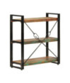 Bibliotecă compactă, din lemn masiv reciclat, cu 3 rafturi, 77x30x80 cm, handmade Bibliotecă compactă, din lemn masiv reciclat, cu 3 rafturi, 77x30x80 cm, handmade