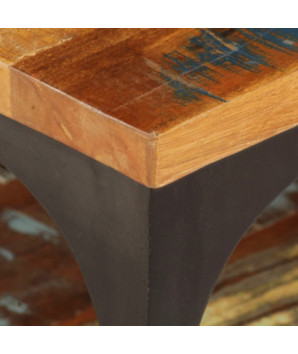 Măsuță de cafea cu raft, 100 x 60 x 35 cm, lemn reciclat, cu aspect vintage - WOODBB422