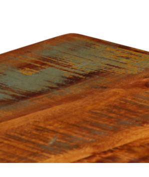 Măsuță de cafea cu raft, 100 x 60 x 35 cm, lemn reciclat, cu aspect vintage - WOODBB422
