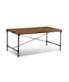 Masă de bucătărie pentru 6 persoane, aspect industrial, din lemn masiv reciclat, dreptunghiulară, 180 x 90 x 76 cm Masă de bucătărie pentru 6 persoane, aspect industrial, din lemn masiv reciclat, dreptunghiulară, 180 x 90 x 76 cm