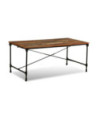 Masă de bucătărie pentru 6 persoane, aspect industrial, din lemn masiv reciclat, dreptunghiulară, 180 x 90 x 76 cm Masă de bucătărie pentru 6 persoane, aspect industrial, din lemn masiv reciclat, dreptunghiulară, 180 x 90 x 76 cm