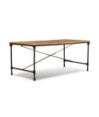 Masă de bucătărie pentru 6 persoane, aspect industrial, din lemn masiv reciclat, dreptunghiulară, 180 x 90 x 76 cm Masă de bucătărie pentru 6 persoane, aspect industrial, din lemn masiv reciclat, dreptunghiulară, 180 x 90 x 76 cm