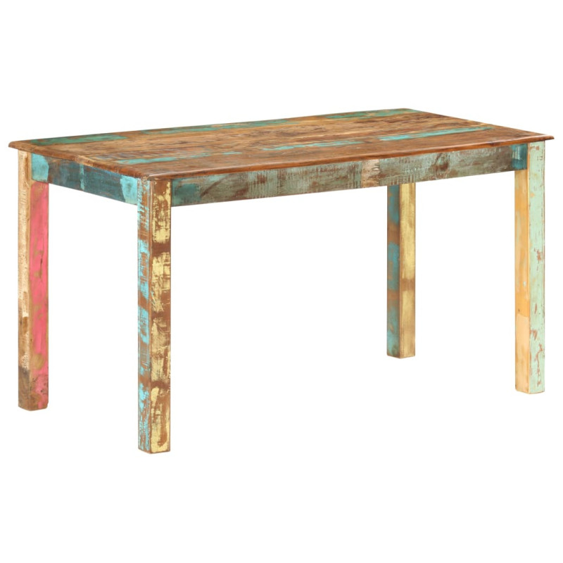 Masă de bucătărie, 140 x 70 x 76 cm, lemn reciclat - WOODBB425 Masă de bucătărie, 140 x 70 x 76 cm, lemn reciclat - WOODBB425