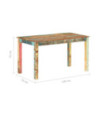 Masă de bucătărie, 140 x 70 x 76 cm, lemn reciclat - WOODBB425 Masă de bucătărie, 140 x 70 x 76 cm, lemn reciclat - WOODBB425