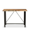 Masă bar cu 4 scaune, aspect industrial, din lemn masiv reciclat, dreptunghiulară, 120 x 60 x 107 cm, handmade Masă bar cu 4 scaune, aspect industrial, din lemn masiv reciclat, dreptunghiulară, 120 x 60 x 107 cm, handmade