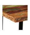 Masă bar cu 4 scaune, aspect industrial, din lemn masiv reciclat, dreptunghiulară, 120 x 60 x 107 cm, handmade Masă bar cu 4 scaune, aspect industrial, din lemn masiv reciclat, dreptunghiulară, 120 x 60 x 107 cm, handmade