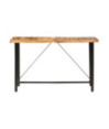 Set de bar, 9 piese, lemn masiv de acacia și lemn reciclat, cu aspect industrial - WOODBB438