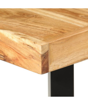 Set de bar, 9 piese, lemn masiv de acacia și lemn reciclat, cu aspect industrial - WOODBB438