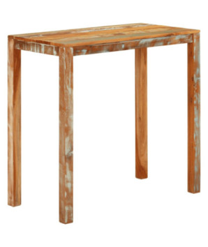 Masă rustică, din lemn masiv reciclat, dreptunghiulară, 112x55x108 cm, handmade