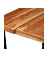 Masă bar cu 6 scaune fără spătar, aspect industrial, din lemn masiv reciclat, dreptunghiulară, 150 x 70 x 107 cm, handmade Masă bar cu 6 scaune fără spătar, aspect industrial, din lemn masiv reciclat, dreptunghiulară, 150 x 70 x 107 cm, handmade