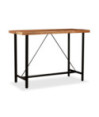 Masă bar cu 6 scaune fără spătar, aspect industrial, din lemn masiv reciclat, dreptunghiulară, 150 x 70 x 107 cm, handmade Masă bar cu 6 scaune fără spătar, aspect industrial, din lemn masiv reciclat, dreptunghiulară, 150 x 70 x 107 cm, handmade