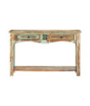 Masă consolă, 120 x 40 x 75 cm, lemn reciclat, cu aspect vintage - WOODBB443