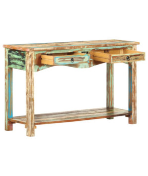 Masă consolă, 120 x 40 x 75 cm, lemn reciclat, cu aspect vintage - WOODBB443