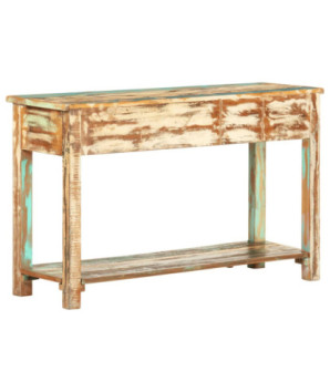 Masă consolă, 120 x 40 x 75 cm, lemn reciclat, cu aspect vintage - WOODBB443