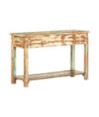 Masă consolă, 120 x 40 x 75 cm, lemn reciclat, cu aspect vintage - WOODBB443