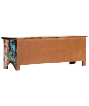 Comodă TV, 120 x 30 x 40 cm, lemn reciclat, cu aspect retro - WOODBB447