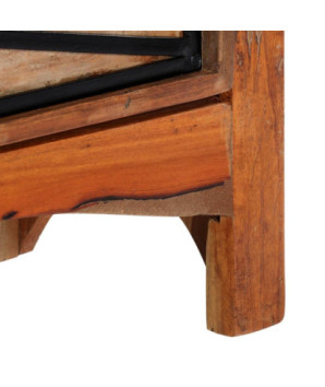 Comodă TV, 120 x 30 x 40 cm, lemn reciclat, cu aspect retro - WOODBB447