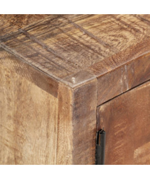 Comodă TV cu picioare, aspect industrial, din lemn masiv reciclat, 120 x 30 x 40 cm, handmade
