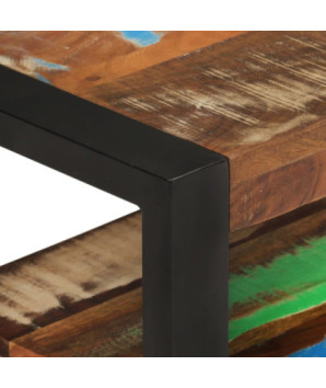 Comodă TV, 120x30x45 cm, lemn reciclat, cu aspect antichizat - WOODBB454