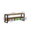 Comodă TV, 120x30x45 cm, lemn reciclat, cu aspect antichizat - WOODBB454 Comodă TV, 120x30x45 cm, lemn reciclat, cu aspect antichizat - WOODBB454