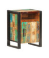 Noptieră, 40 x 35 x 55 cm, lemn reciclat, cu aspect industrial - WOODBB463