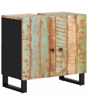 Set mobilier de baie, 5 piese, lemn reciclat - WOODBB466