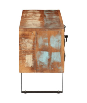 Comodă TV, 112x30x45 cm, lemn reciclat, cu aspect retro - WOODBB468