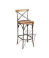Scaun masă bar multicolor vintage, din lemn masiv reciclat, fără spătar Scaun masă bar multicolor vintage, din lemn masiv reciclat, fără spătar