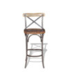 Scaun masă bar multicolor vintage, din lemn masiv reciclat, fără spătar Scaun masă bar multicolor vintage, din lemn masiv reciclat, fără spătar