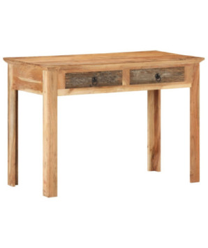 Masă birou vintage, din lemn masiv reciclat, cu 2 sertare, handmade