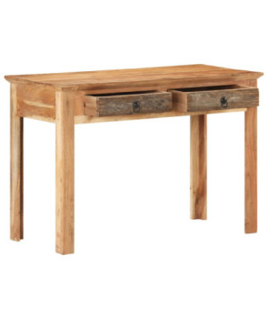 Masă birou vintage, din lemn masiv reciclat, cu 2 sertare, handmade