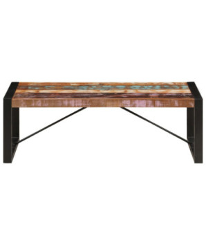 Măsuță de cafea, 120 x 60 x 40 cm, lemn reciclat, cu aspect industrial - WOODBB475