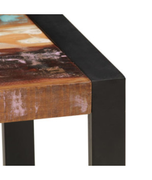 Măsuță de cafea, 120 x 60 x 40 cm, lemn reciclat, cu aspect industrial - WOODBB475