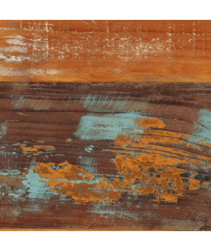 Măsuță de cafea, 120 x 60 x 40 cm, lemn reciclat, cu aspect industrial - WOODBB475