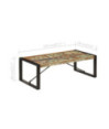 Măsuță de cafea, 120 x 60 x 40 cm, lemn reciclat, cu aspect industrial - WOODBB475