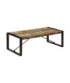 Măsuță de cafea, 120 x 60 x 40 cm, lemn reciclat, cu aspect industrial - WOODBB475