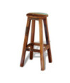 Scaun masă bar multicolor vintage, din lemn masiv reciclat, fără spătar, 1 buc. Scaun masă bar multicolor vintage, din lemn masiv reciclat, fără spătar, 1 buc.