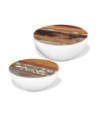 Măsuță cafea set 2 piese, din lemn masiv reciclat, formă de bol, 60 x 60 x 30 cm / 50 x 50 x 25 cm Măsuță cafea set 2 piese, din lemn masiv reciclat, formă de bol, 60 x 60 x 30 cm / 50 x 50 x 25 cm