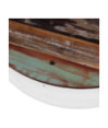 Măsuță cafea set 2 piese, din lemn masiv reciclat, formă de bol, 60 x 60 x 30 cm / 50 x 50 x 25 cm Măsuță cafea set 2 piese, din lemn masiv reciclat, formă de bol, 60 x 60 x 30 cm / 50 x 50 x 25 cm