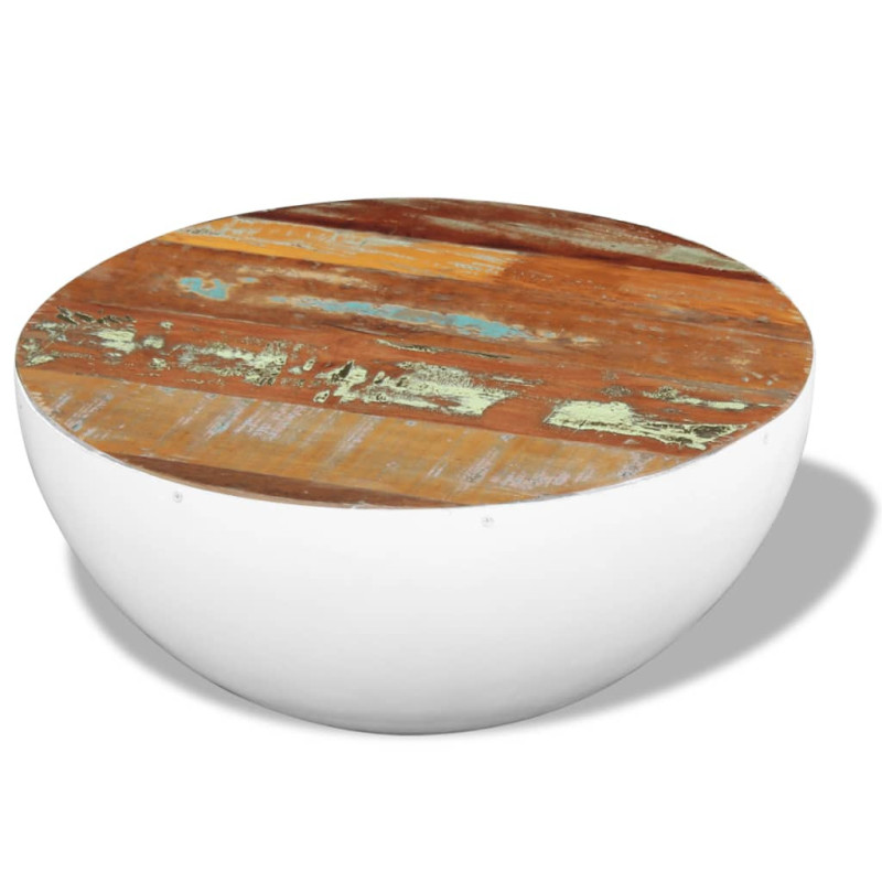 Măsuță de cafea în formă de bol 60x60x30 cm lemn reciclat - WOODBB496 Măsuță de cafea în formă de bol 60x60x30 cm lemn reciclat - WOODBB496