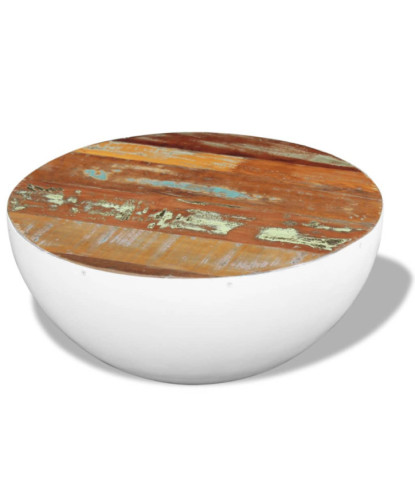Măsuță de cafea în formă de bol 60x60x30 cm lemn reciclat - WOODBB496
