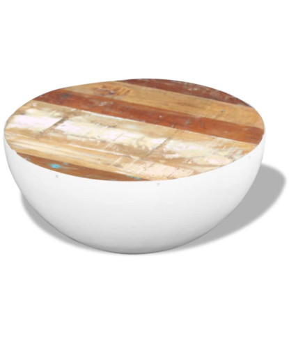Măsuță de cafea în formă de bol 60x60x30 cm lemn reciclat - WOODBB496