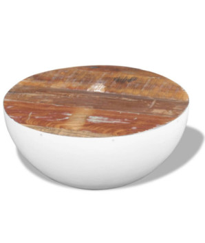 Măsuță de cafea în formă de bol 60x60x30 cm lemn reciclat - WOODBB496
