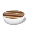 Măsuță de cafea în formă de bol 60x60x30 cm lemn reciclat - WOODBB496 Măsuță de cafea în formă de bol 60x60x30 cm lemn reciclat - WOODBB496