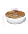 Măsuță de cafea în formă de bol 60x60x30 cm lemn reciclat - WOODBB496 Măsuță de cafea în formă de bol 60x60x30 cm lemn reciclat - WOODBB496
