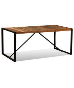 Masă de bucătărie, 180 cm, lemn reciclat, cu aspect industrial