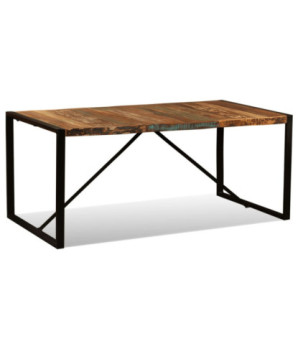 Masă de bucătărie, 180 cm, lemn reciclat, cu aspect industrial