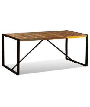 Masă de bucătărie, 180 cm, lemn reciclat, cu aspect industrial