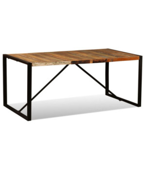 Masă de bucătărie, 180 cm, lemn reciclat, cu aspect industrial